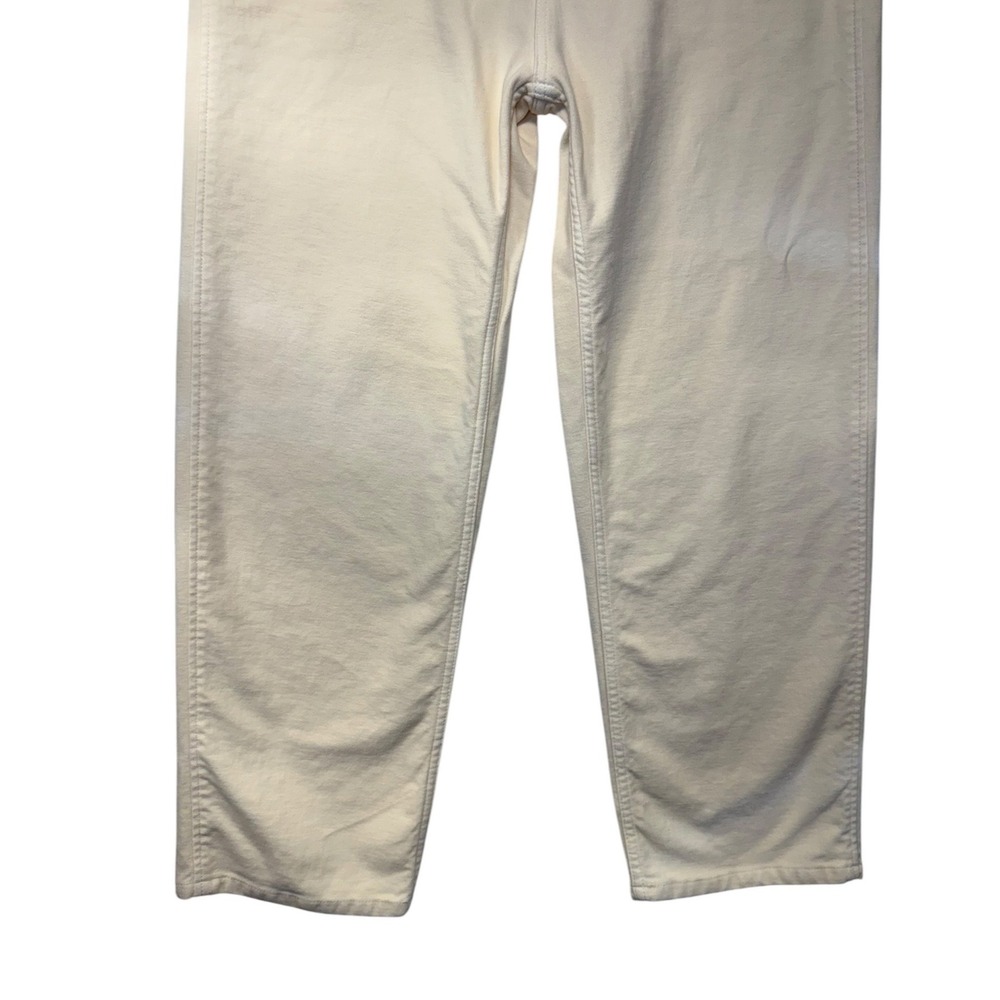 Everlane Organic Cotton Utility Pant Cream Ivory Straight Leg Size 12 High Rise - Picture 4 of 12
